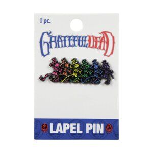 Grateful Dead Enamel Pin - Rainbow Skeletons - 70s Rock Music Band Apparel NWT